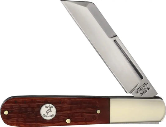 Queen Barlow Amber Winter, 3.9″ Closed, 1095HC Wharncliffe Blade