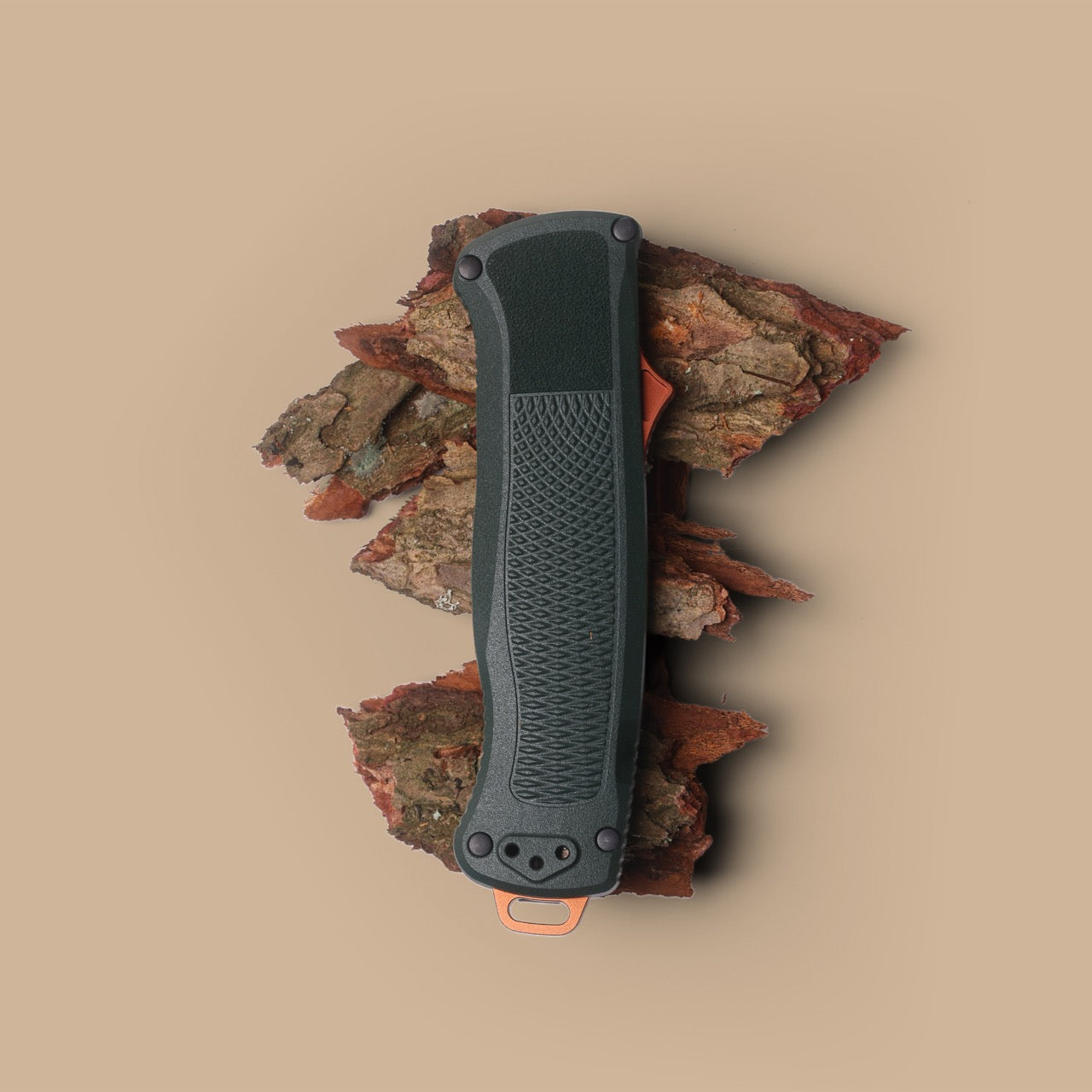 Benchmade Shootout® OTF Automatic Knife, Taiga Green Grivory®, FDE Battlewash Blade, 3.5″, Made in USA (5371FE-2601)