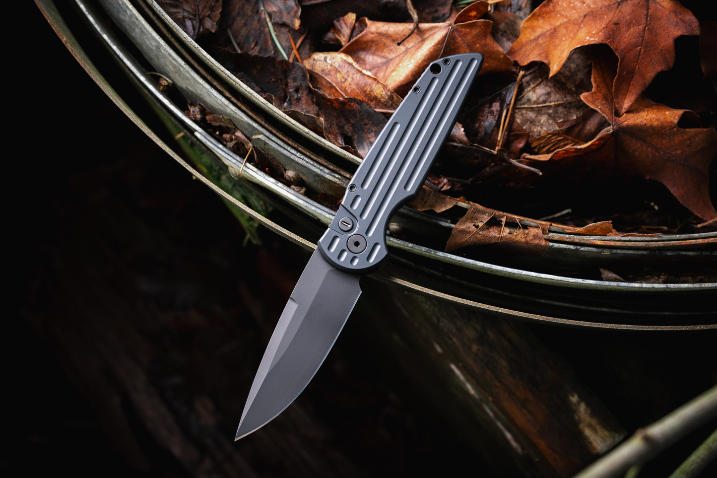 Pro-Tech TR-3 SWAT Operator Automatic Knife, Black Aluminum Handle, Sterile Black Blade, 3.5″, Made in USA