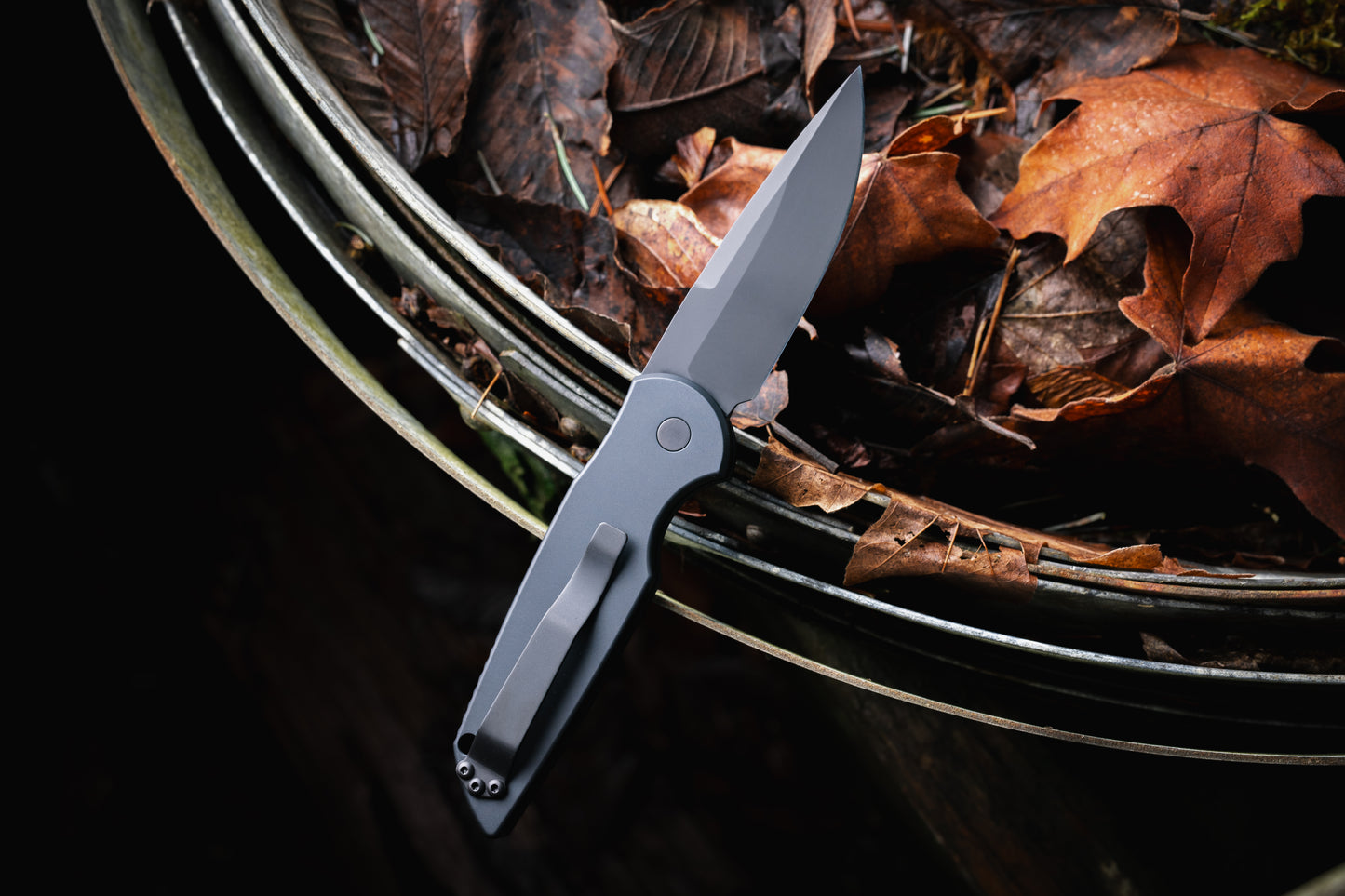 Pro-Tech TR-3 SWAT Operator Automatic Knife, Black Aluminum Handle, Sterile Black Blade, 3.5″, Made in USA