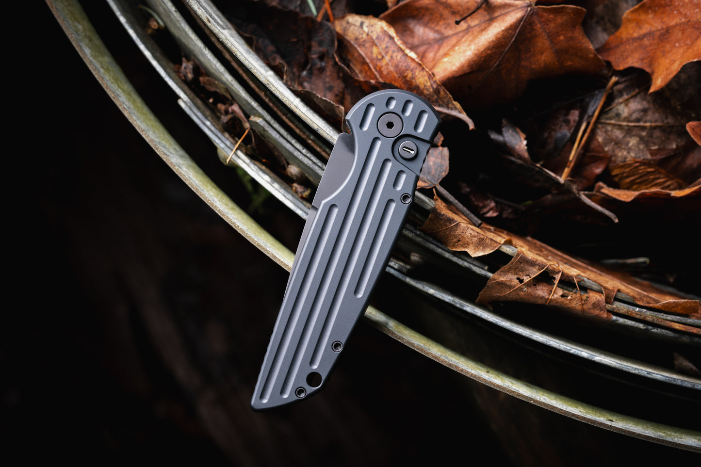 Pro-Tech TR-3 SWAT Operator Automatic Knife, Black Aluminum Handle, Sterile Black Blade, 3.5″, Made in USA